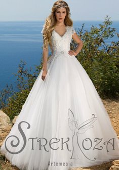 Свадебное платье С56073. С пышной юбкой, длинное без шлейфа.