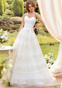Свадебное платье Н56265. С пышной юбкой, длинное без шлейфа.