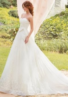 Свадебное платье Н56269. А-силуэт, длинное со шлейфом.