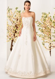 Свадебное платье Н56271. А-силуэт, длинное без шлейфа.