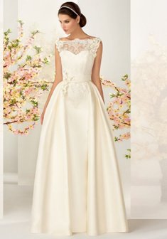 Свадебное платье Н56272. А-силуэт, длинное без шлейфа.