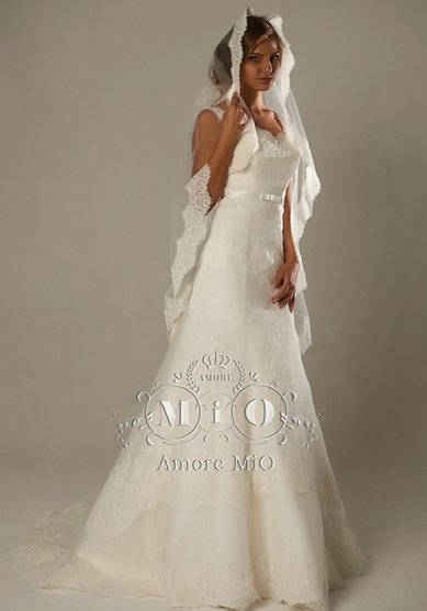 Свадебное платье Катарина шлейф-A64413 - Свадебный салон Amore MiO